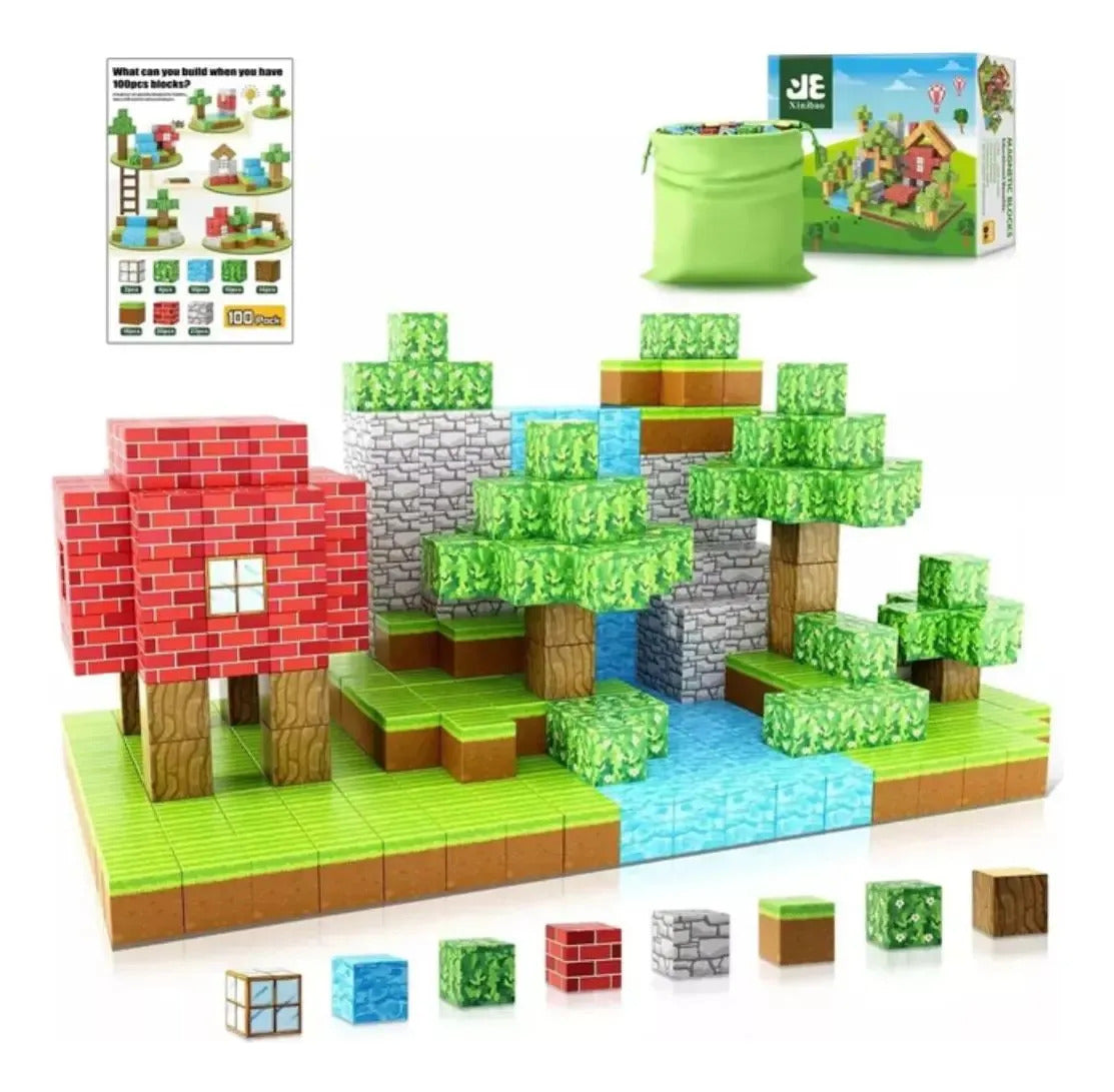 Bloques Magneticos Minecraft 75 Piezas En Total Gran Calidad