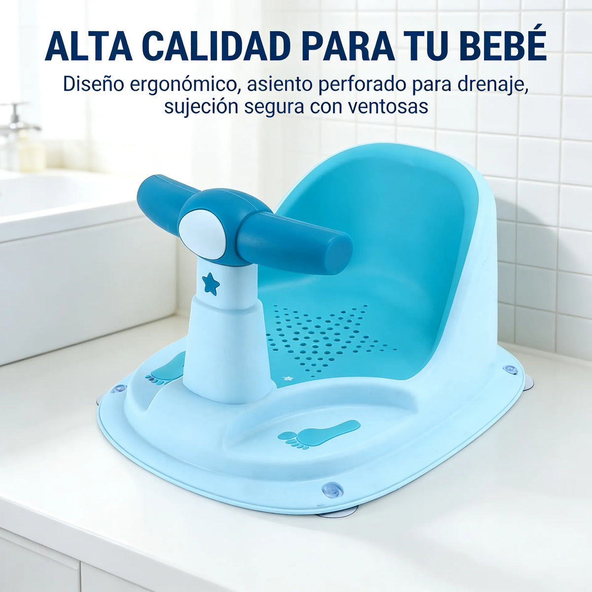 Bañera Plegable Para Bebe Tina Con Termometro Cojín Y Silla