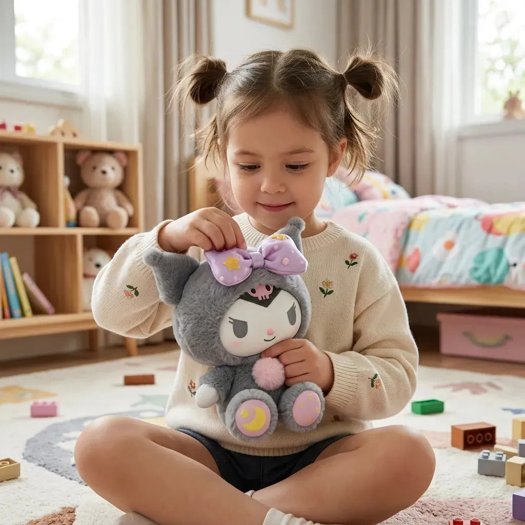 Peluche Kuromi Hello Kitty Calidad Superior Gris