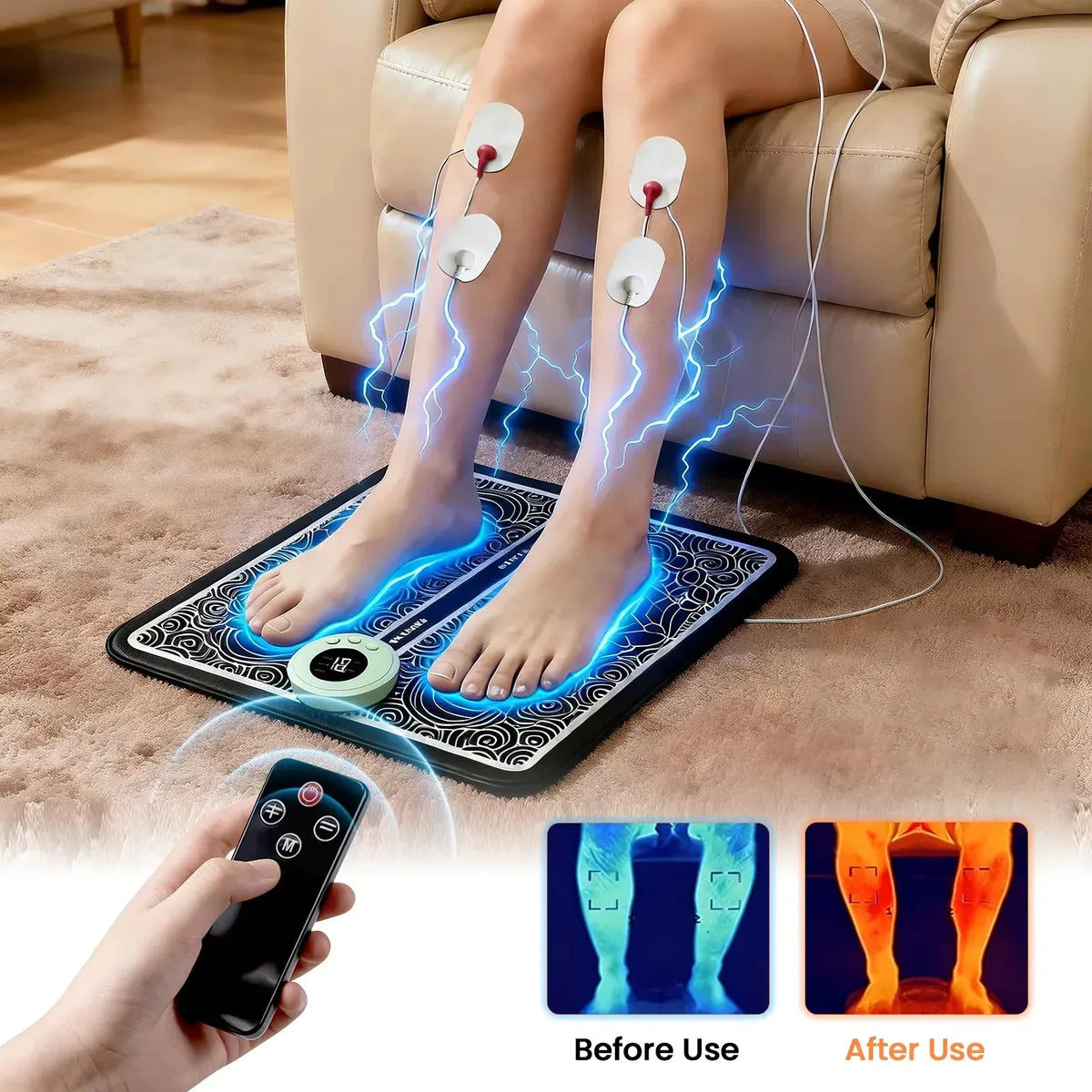 Electroestimulador Pies Y Cuerpo Masajeador Tens Ems