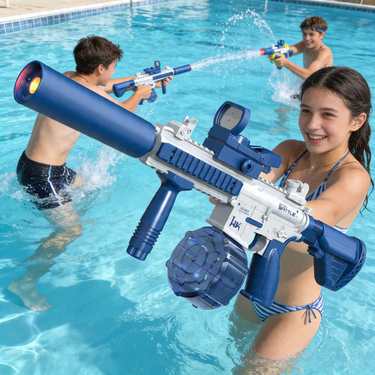 Pistola De Agua Eléctrica Automática M416 Recargable Usb