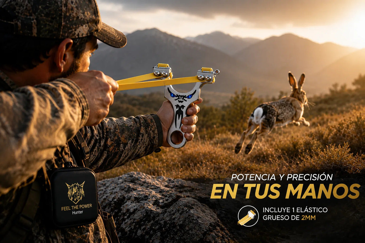 Resortera Profesional Caza Y Deporte De Acero Hunter