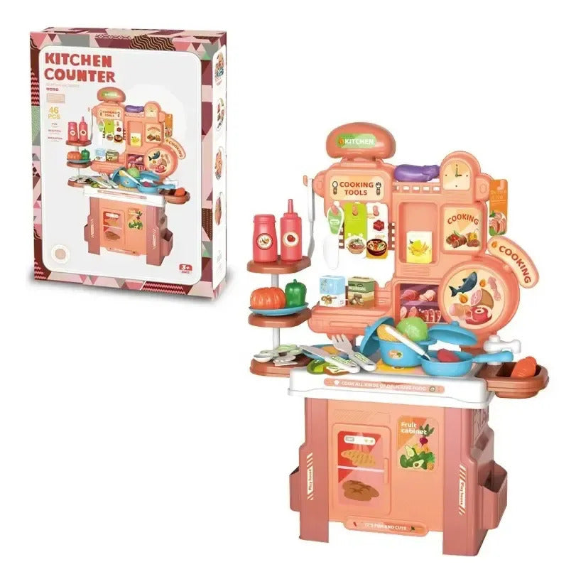 Set De Cocina Infantil Niñas Y Niños Naranja Juego De Cocina