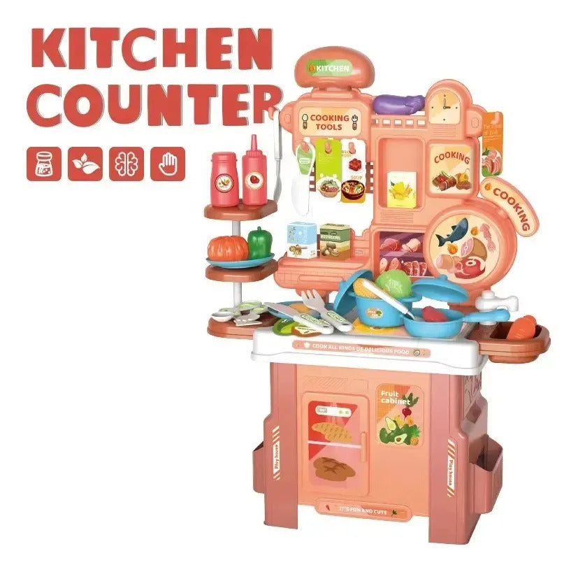 Set De Cocina Infantil Niñas Y Niños Naranja Juego De Cocina