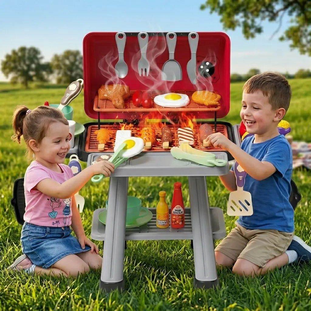 Parrilla Juguete Para Niños Set De Asado Infantil