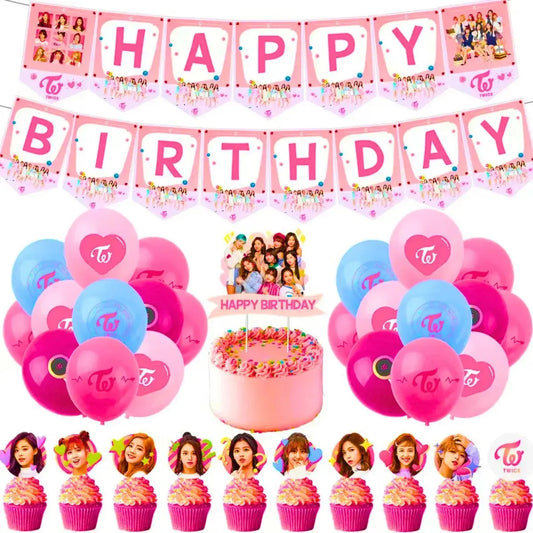 Set Cumpleaños Twice K-pop Cotillón