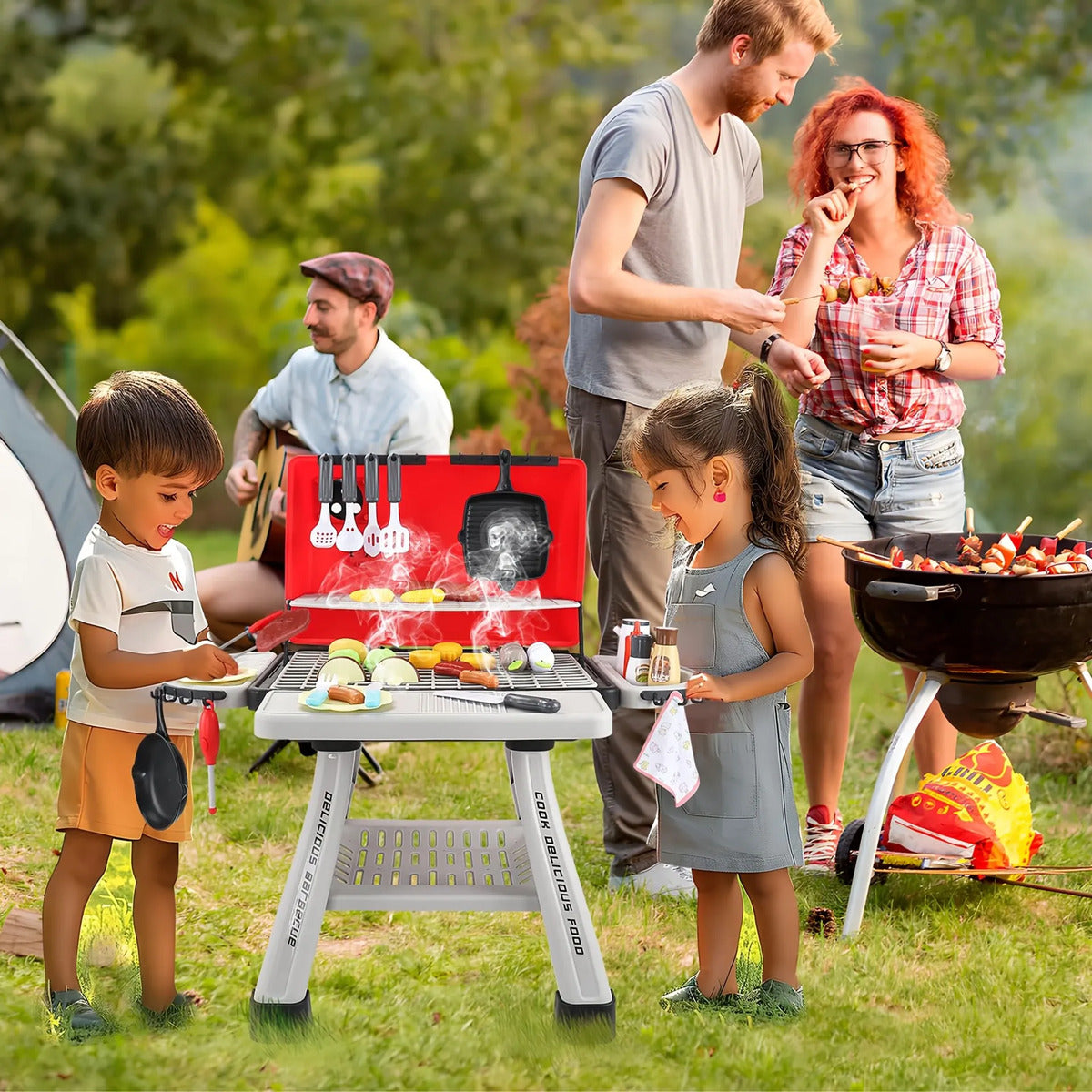 Parrilla Juguete Para Niños Set De Asado Infantil