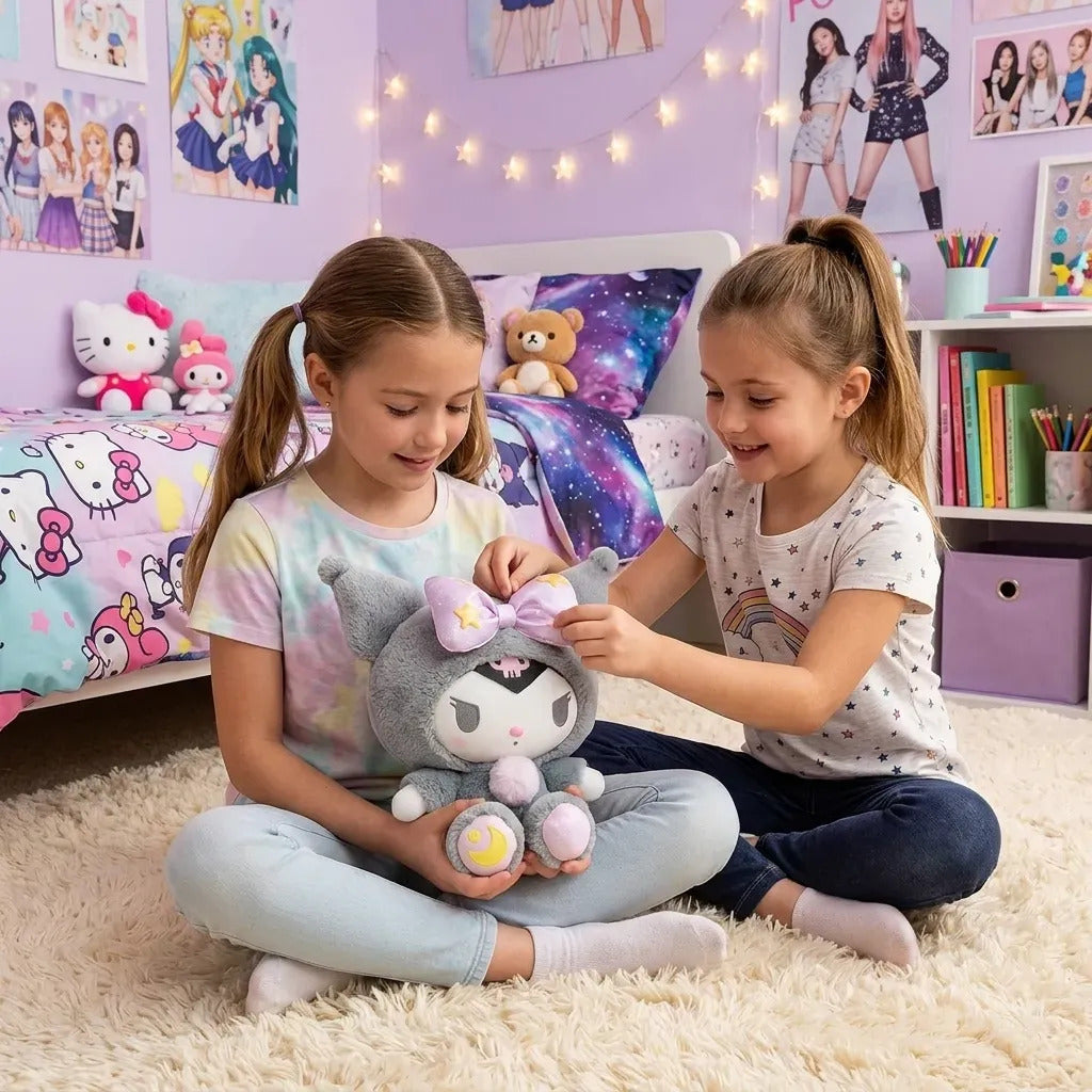 Peluche Kuromi Hello Kitty Calidad Superior Gris