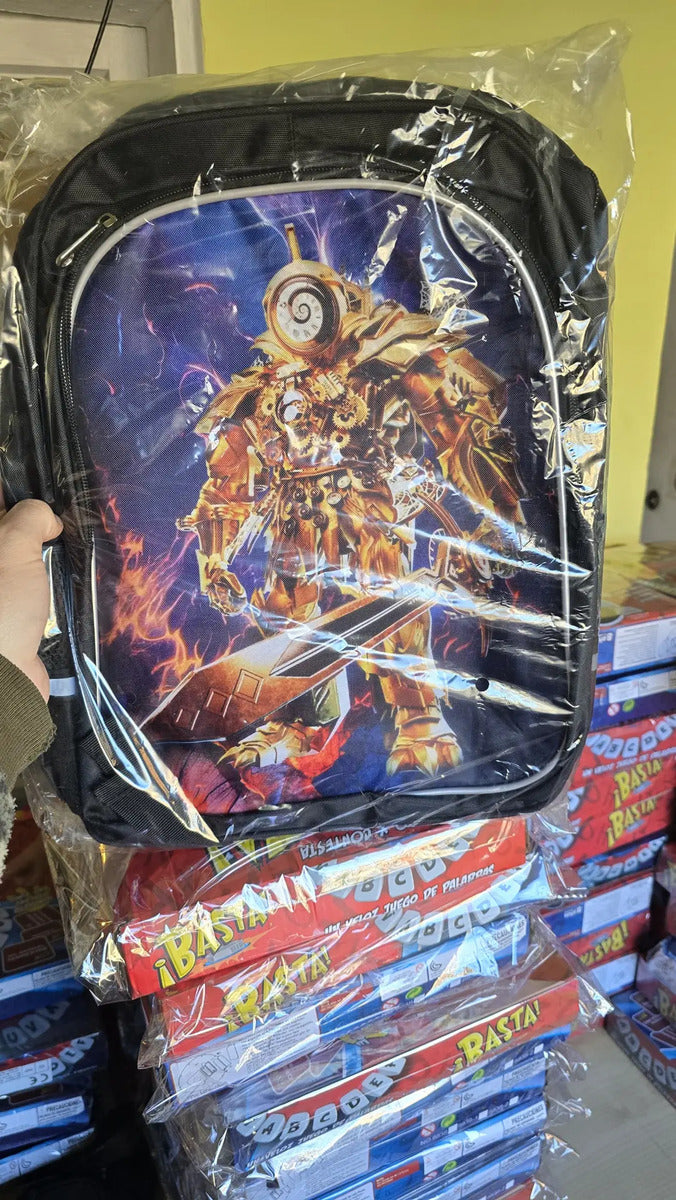 Titan Clockman Mochila Escolar Skibidi Toilet