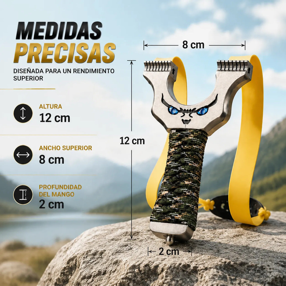 Resortera Profesional Caza Y Deporte De Acero Elite Hunter