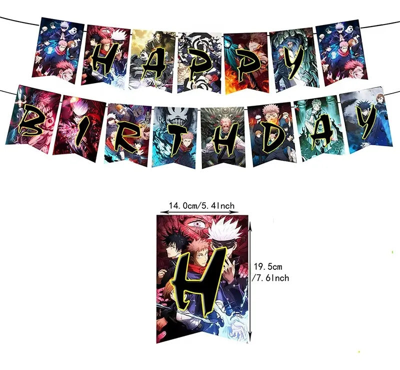Set De Cumpleaños Jujutsu Kaisen Cotillón