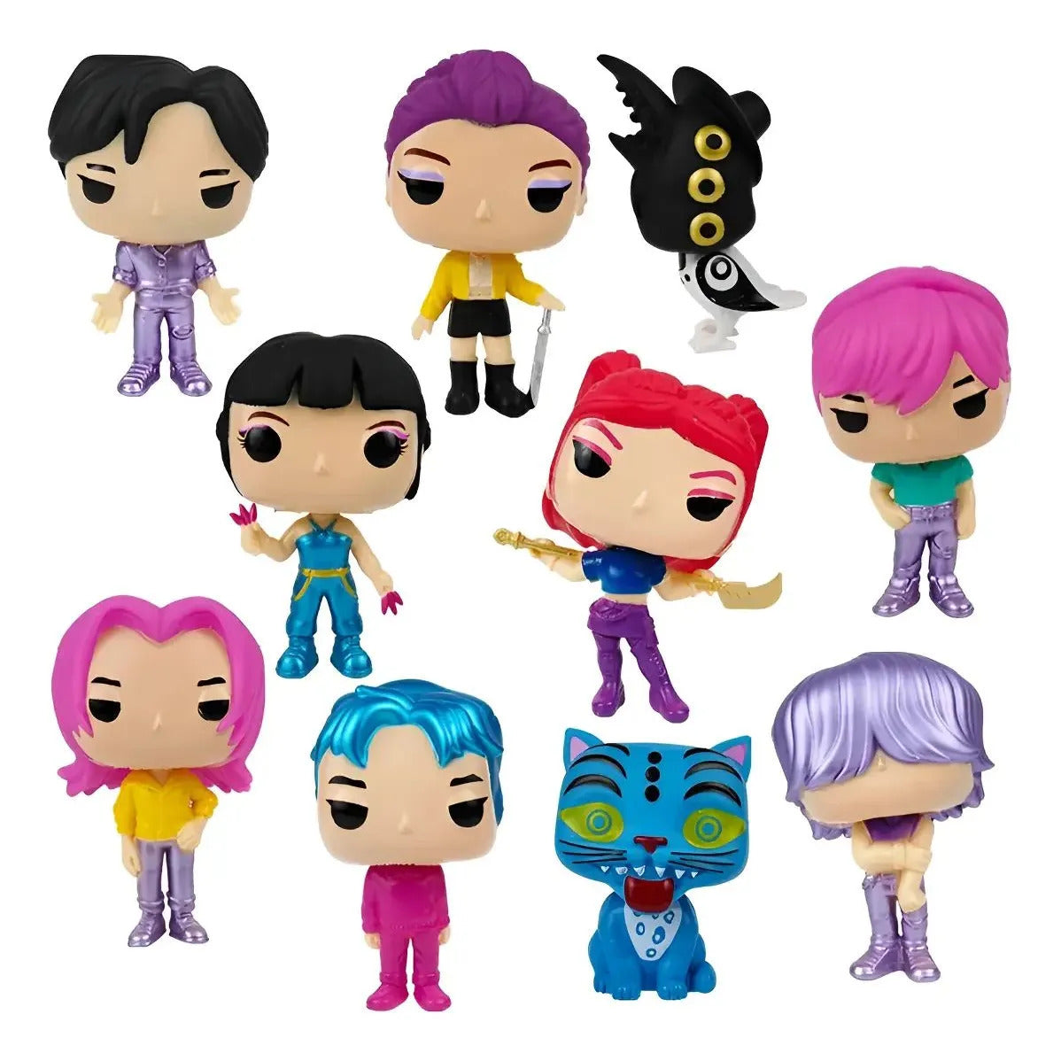 Set 10 Figuras Las Guerreras K-pop Demon Huntrix Colección