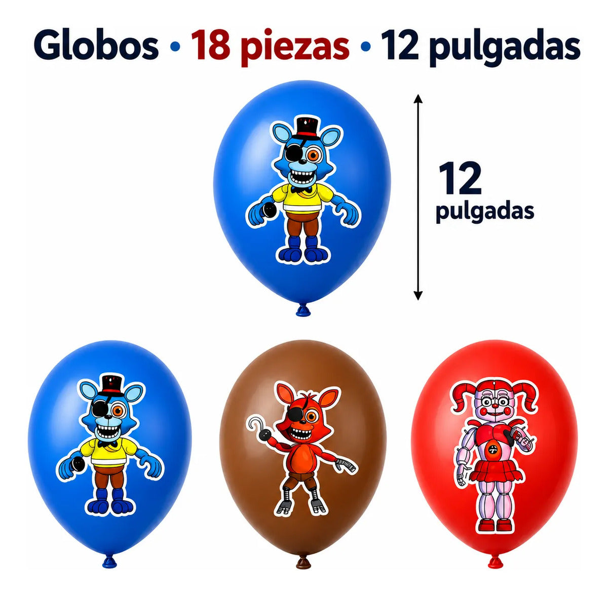 Cumpleaños Five Nights At Freddys Cotillón Set Completo