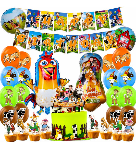Kit Cotillón La Granja De Zenón Set De Cumpleaños