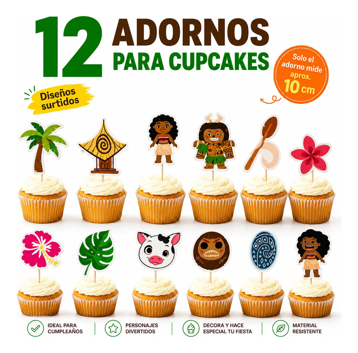 Kit Cotillón Moana Set De Cumpleaños