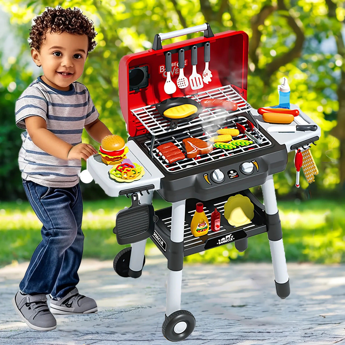 Parrilla Juguete Para Niños Set De Asado Infantil