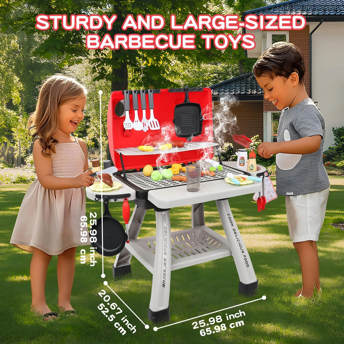 Parrilla Juguete Para Niños Set De Asado Infantil