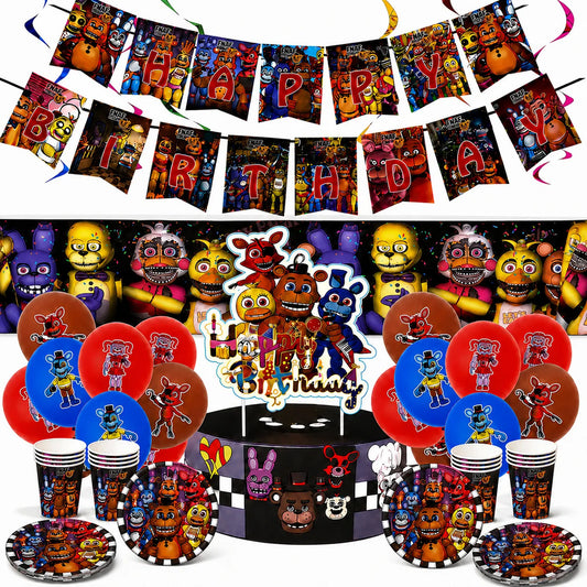 Cumpleaños Five Nights At Freddys Cotillón Set Completo