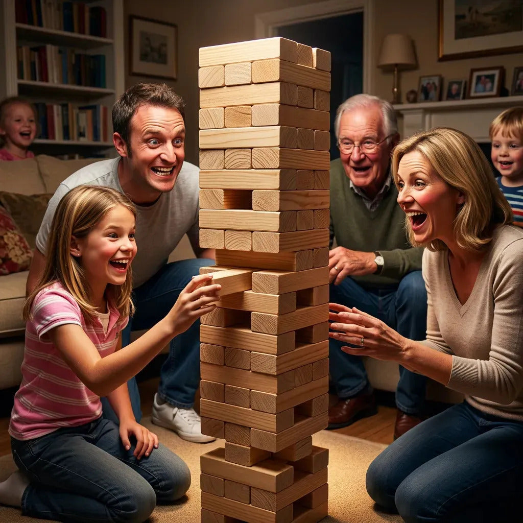 Juego De Mesa Yenga Grande Xl En Caja + Bolso De Regalo