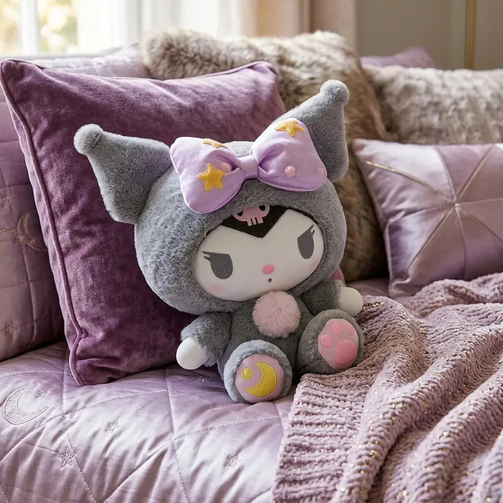 Peluche Kuromi Hello Kitty Calidad Superior Gris