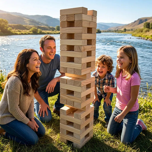 Juego De Mesa Yenga Grande Xl En Caja + Bolso De Regalo