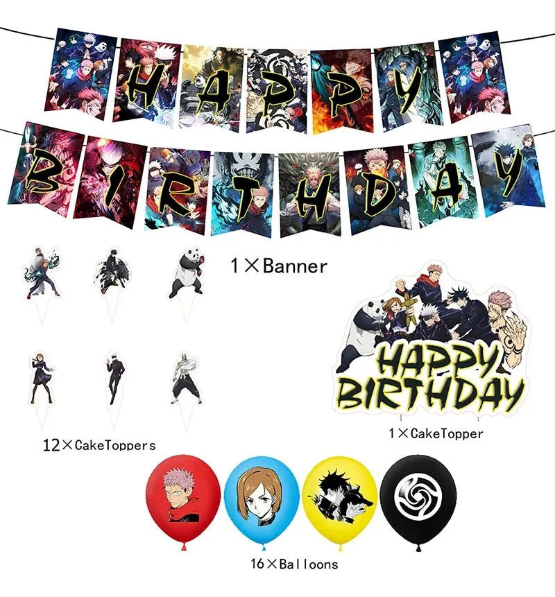 Set De Cumpleaños Jujutsu Kaisen Cotillón