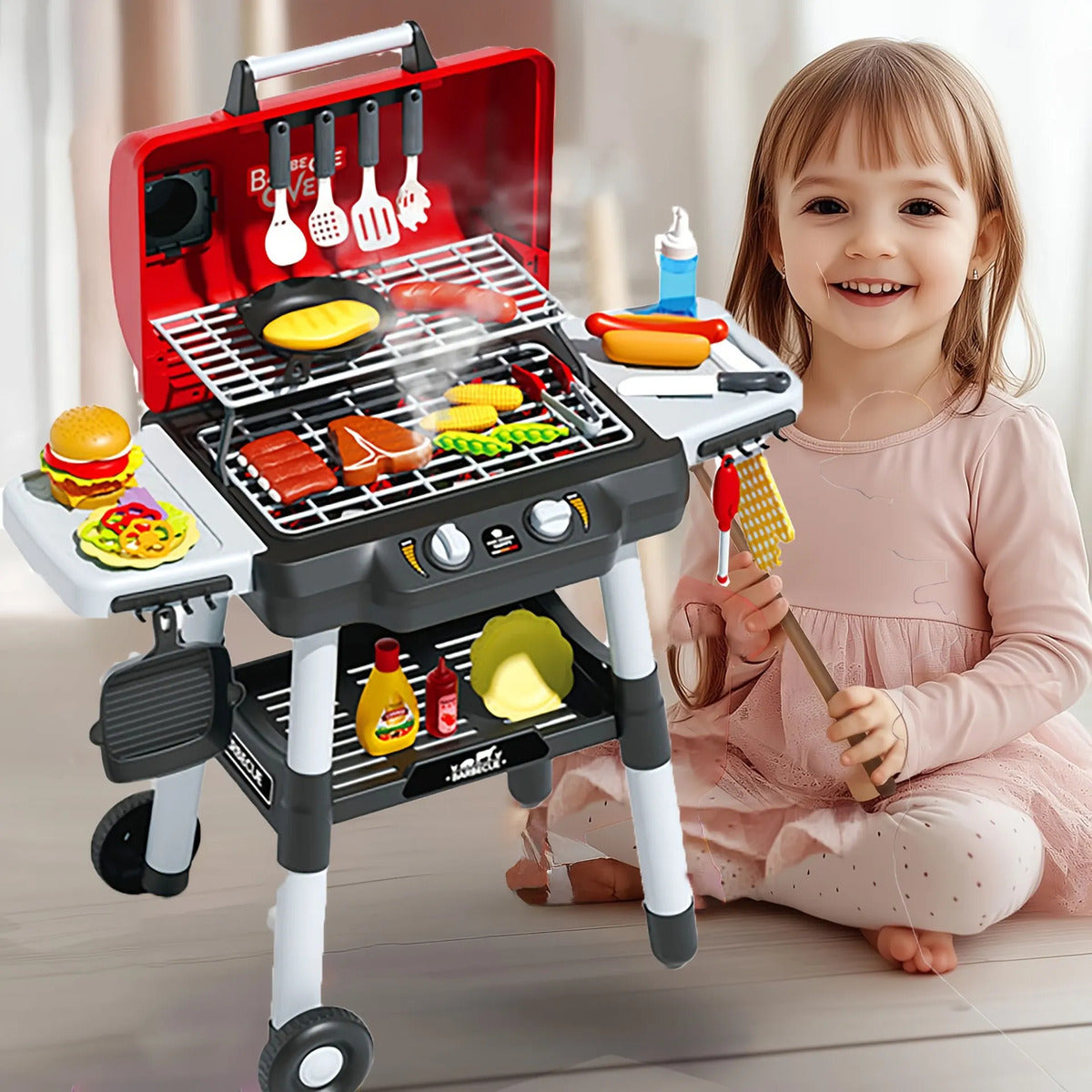 Parrilla Juguete Para Niños Set De Asado Infantil