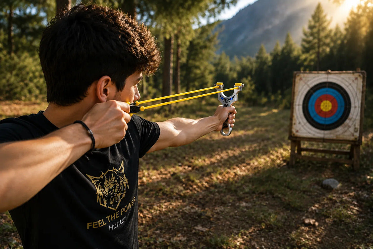 Resortera Profesional Caza Y Deporte De Acero Hunter