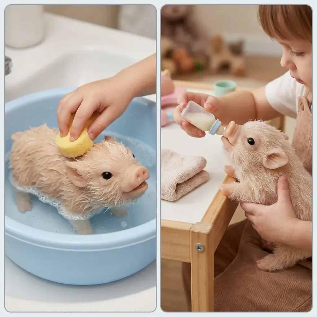 Bebé Cerdito Reborn Silicona Mascota Realista Tik Tok