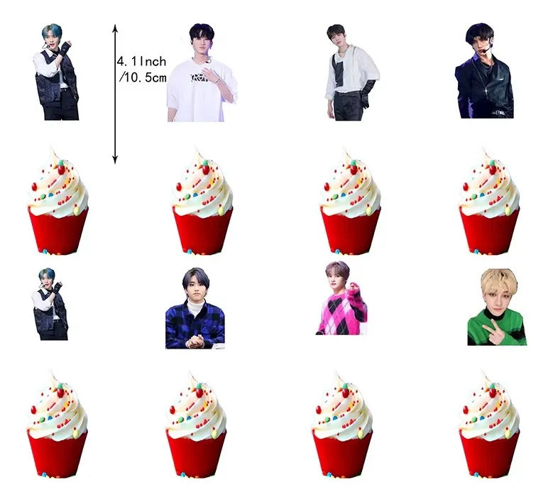 Kit Cotillón Stray Kids Set Cumpleaños Con Tela De Fondo