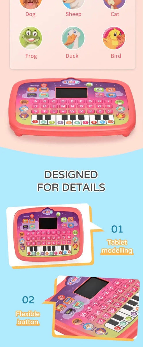 Tablet Educativa Infantil Bilingue Y Música 5 Años A 12 Años