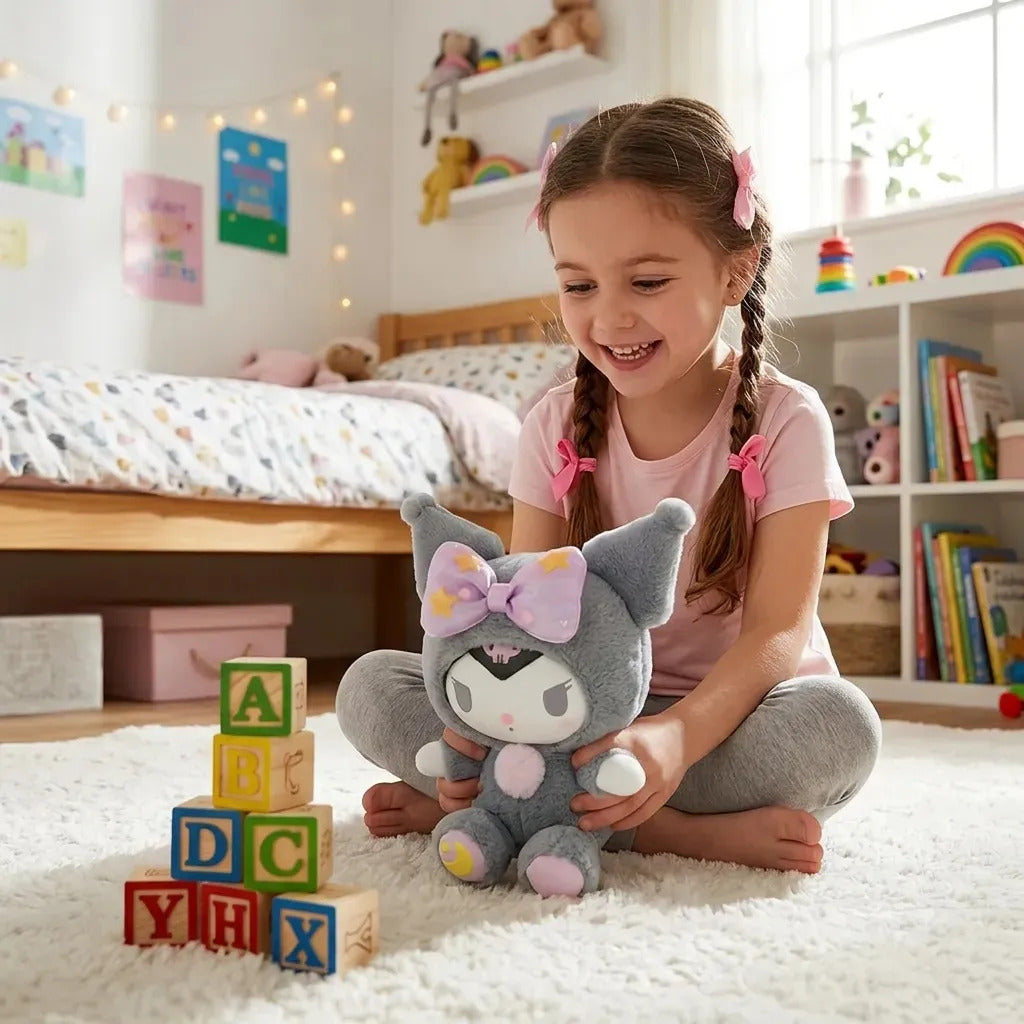 Peluche Kuromi Hello Kitty Calidad Superior Gris