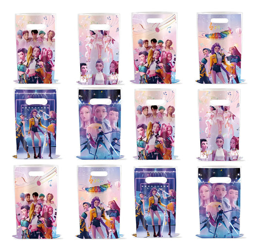 Set De 10 Bolsitas De Cumpleaños Demon Hunter Kpop Huntrix