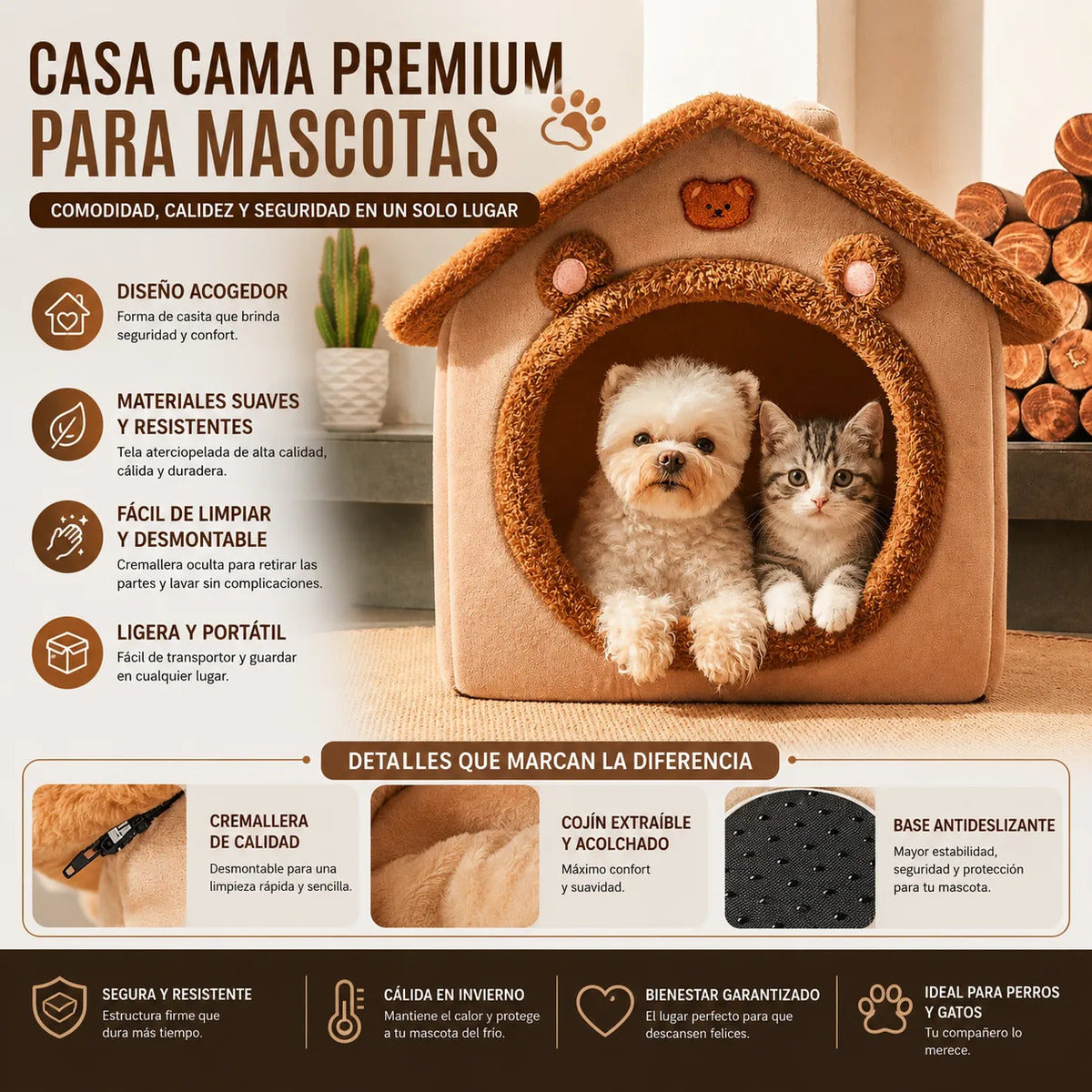 Casita Para Perritos O Gatitos Casa Para Mascotas
