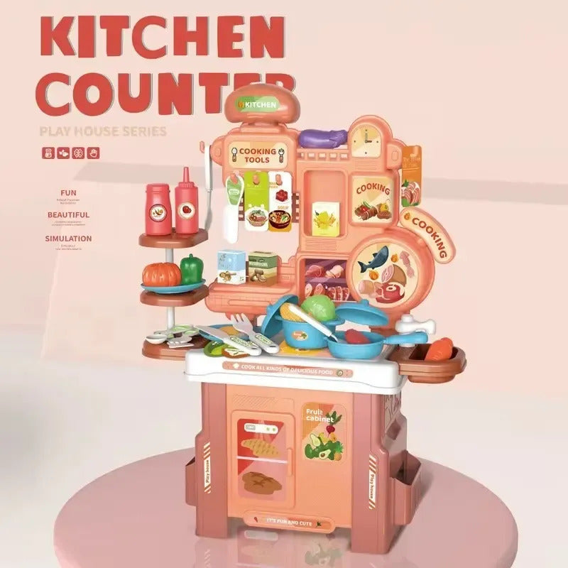 Set De Cocina Infantil Niñas Y Niños Naranja Juego De Cocina