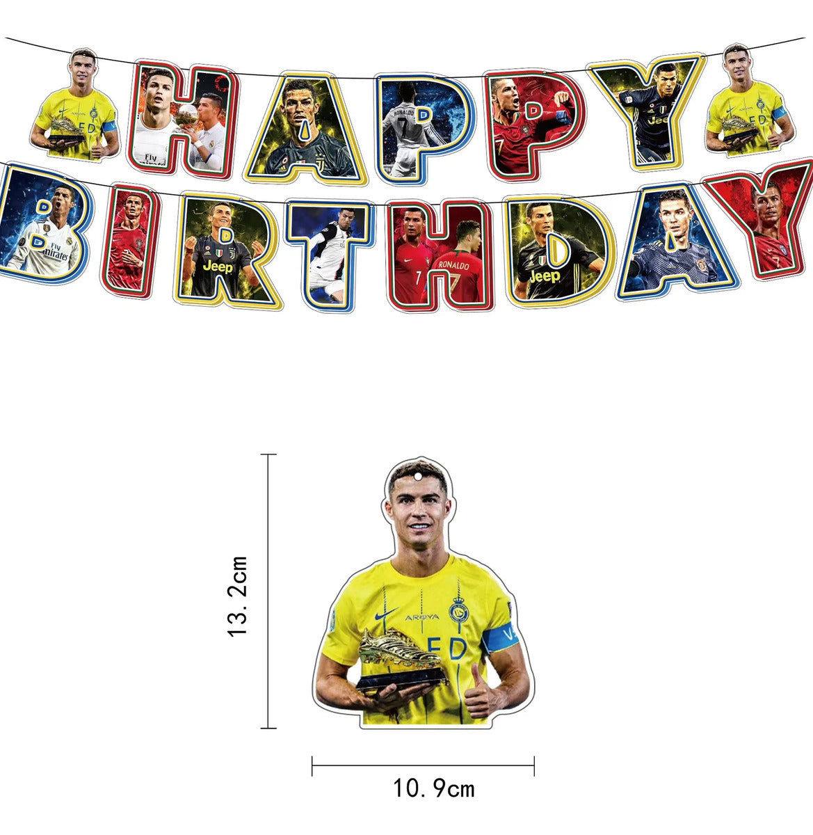 Kit Cotillon Cumpleaños Cristiano Ronaldo Oficial