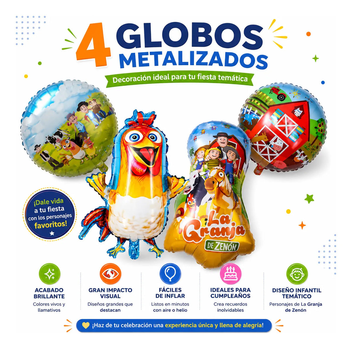 Kit Cotillón La Granja De Zenón Set De Cumpleaños