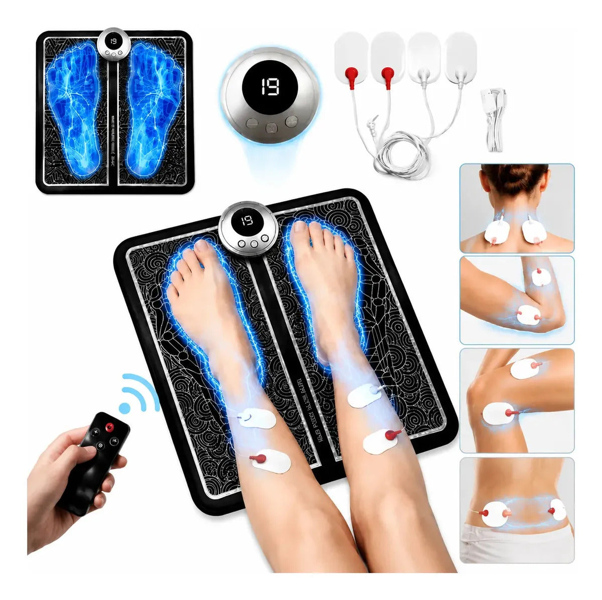 Electroestimulador Pies Y Cuerpo Masajeador Tens Ems