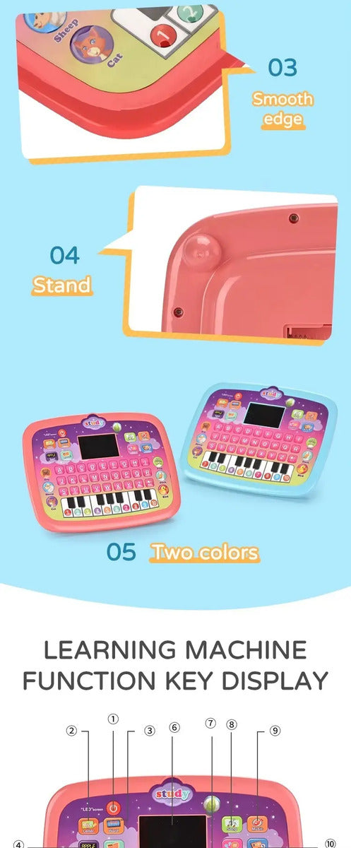 Tablet Educativa Infantil Bilingue Y Música 5 Años A 12 Años