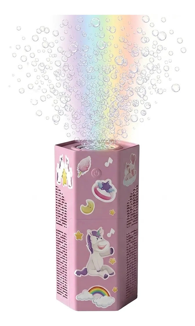 Máquina De Burbujas Unicornio Luces Y Sonidos + 1 Líquido