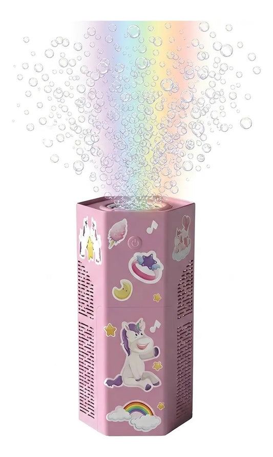 Máquina De Burbujas Unicornio Luces Y Sonidos + 1 Líquido