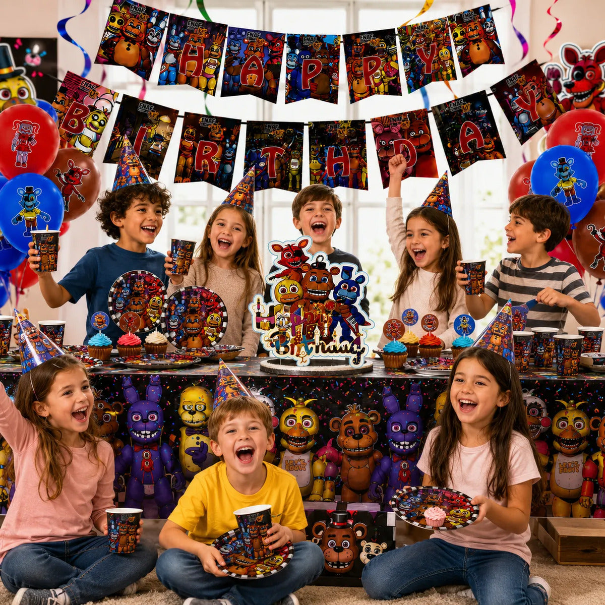 Cumpleaños Five Nights At Freddys Cotillón Set Completo