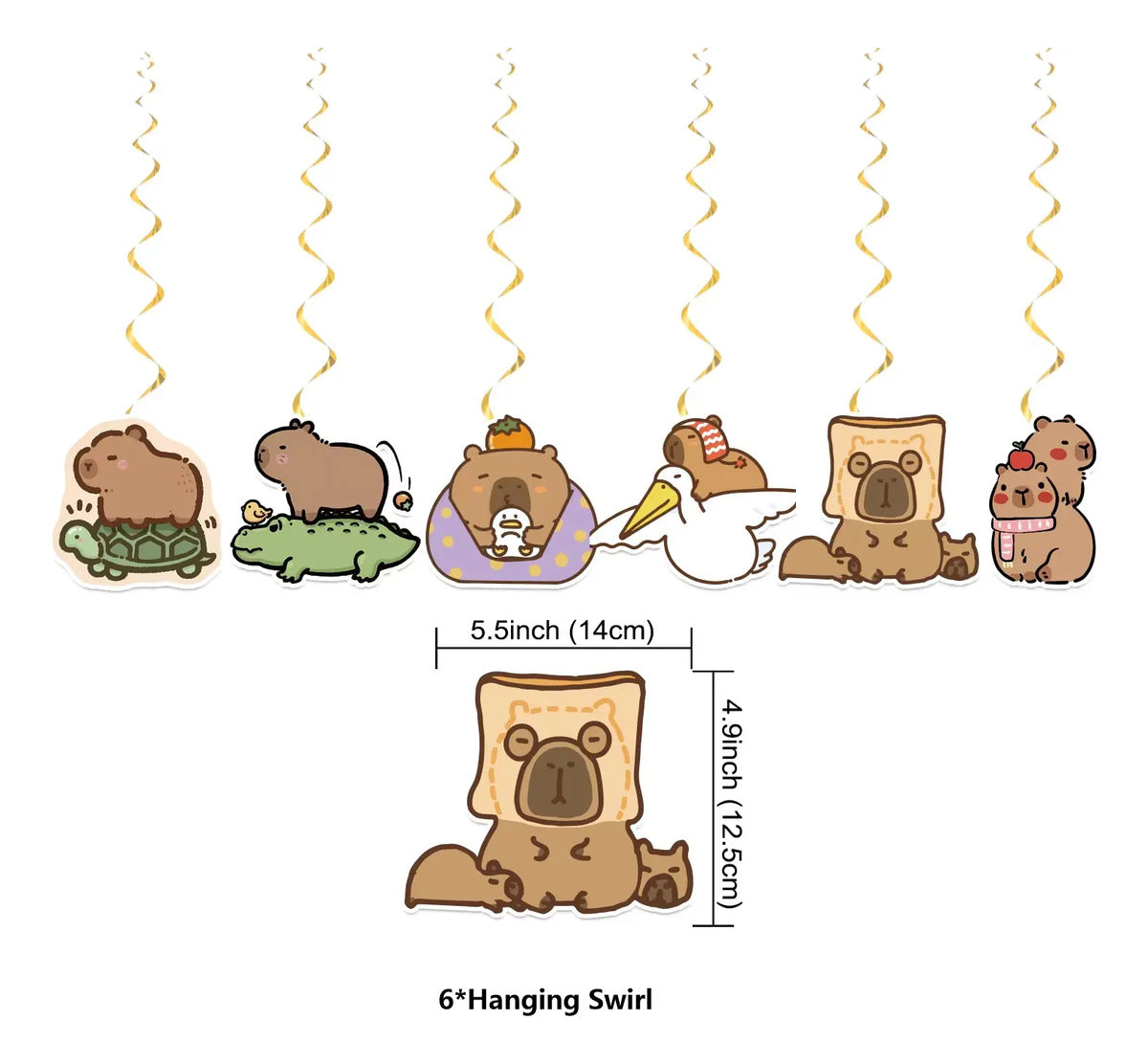 Cotillón Capibara Cumpleaños Capybara + Tela De Fondo Grande