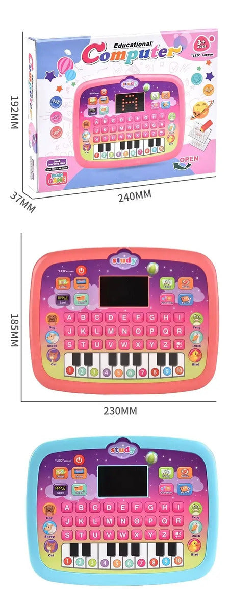 Tablet Educativa Infantil Bilingue Y Música 5 Años A 12 Años